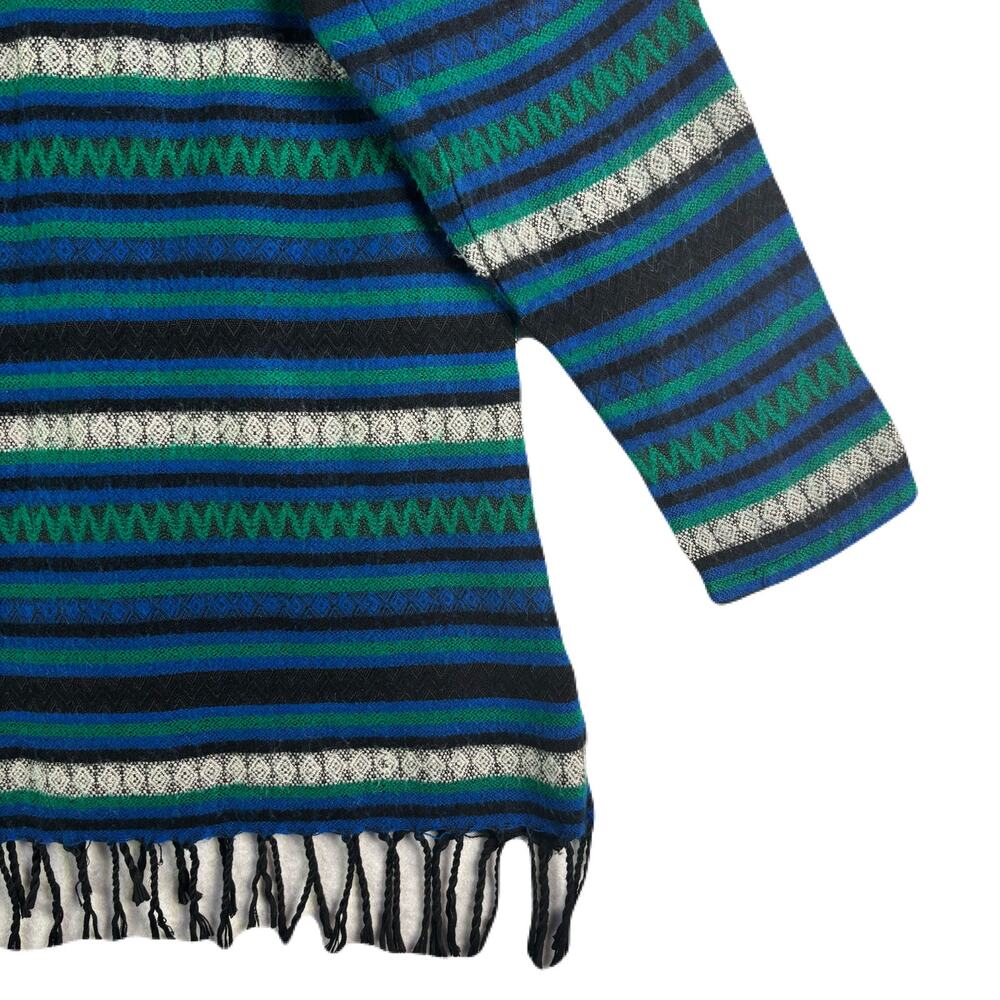 Sacred Threads Hooded/Multicolored Striped/Fringe… - image 8